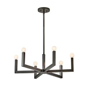 Brass Sputnik <b>Chandelier</b>, 8 - Light Mid - Century Modern Lighting for Dining Areas - Product Image 5