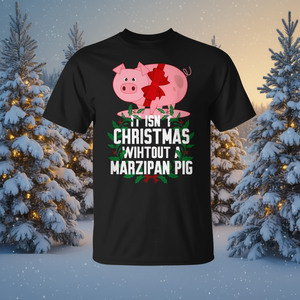 T-shirt promotionnel cochon en marzipan de Noël norvégien traditionnel - Product Image 3