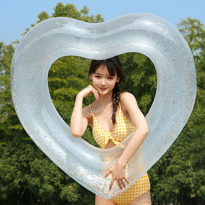 حار متعدد الأحجام حيوان القرش الحب قلب أنبوب السباحة حورية البحر بركة دونات تعويم نفخ السباحة حلقة Floatie للأطفال بركة العائمة - Product Image 3