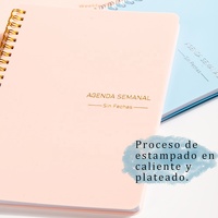 Journal à couverture rigide A4/A5 avec logo personnalisé Cahier coloré en cuir pour reliure à spirale et couture