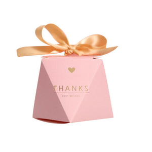 Emballage de bonbons boîte-cadeau losange de fête de mariage avec ruban boîte de fête de <span class=keywords><strong>communion</strong></span> - Product Image 1