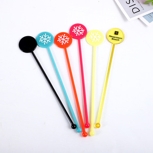 Cocktail Stirrers 19cm Plastic Printable For Beverages Coffee Square <b>Headed</b> - Product Image 1