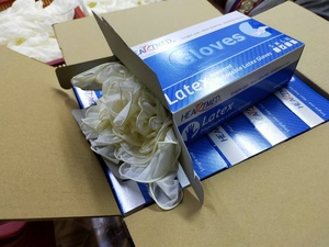 Malaysia Manufacturer Disposable Latex Examination Gloves Powder Free 5MIL Thick 24CM Length Cut Edge Cuff Smooth General - Product Image 3