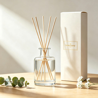 Bouteille diffuseur de parfum en verre personnalisable 150ml 250ml, flacon cylindrique à col long pour hôtel, spa, cadeau de mariage