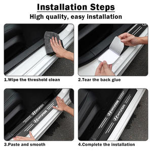 Plaque <span class=keywords><strong>de</strong></span> protection anti-rayures pour <span class=keywords><strong>seuil</strong></span> <span class=keywords><strong>de</strong></span> <span class=keywords><strong>porte</strong></span> <span class=keywords><strong>de</strong></span> voiture, bande autocollante pour Sonata Azera Coupe SantaFe Genesis Accent Accessoires DM - Product Image 4