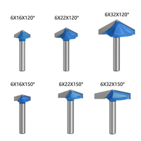 LAVIE Brocas de Fresado en V de 6mm para Formar Bordes y Biselados en Madera -C C06027