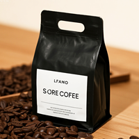 Emballage de café de luxe personnalisé finition mate forte étanchéité anti-oxydation pochette à fond plat pour café sacs en mylar