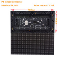 Module d'affichage led p6, 192x96mm, 64x32 pixels, panneau de scène à matrice ronde ub75, pour l'affichage led de concert, nouveau produit