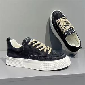 Chaussures pour hommes 2025 : Nouvelles baskets décontractées à semelle épaisse rehaussante, tendance et polyvalentes, chaussures de sport plates pour hommes - Product Image 1
