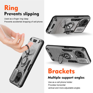 เคสโทรศัพท์วัสดุ PC สำหรับ <span class=keywords><strong>OPPO</strong></span> A98 และ Realme 11 5G พร้อมวงแหวนแม่เหล็กตั้งได้และป้องกันการตกกระแทก - Product Image 2