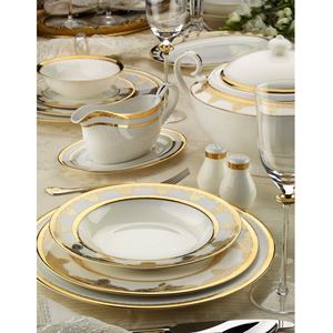 Vaisselle de luxe en or, vente en gros, vaisselle en porcelaine fine, vaisselle en porcelaine, service de table rond - Product Image 2