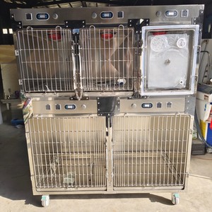 Lồng thú y bằng thép không gỉ chuyên nghiệp, kiểu dáng hiện đại hình vuông, chống nước, bền chắc, thiết kế vững chắc, an toàn. - Product Image 2