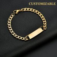 Juego de Pulseras Personalizables para Parejas, Pulsera de Cadena de Acero Inoxidable con Grabado Personalizado para Regalos de Aniversario o San Valentín