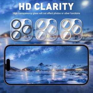 Lucente protezione per obiettivo della <span class=keywords><strong>fotocamera</strong></span> per <span class=keywords><strong>iPhone</strong></span> 17 Pro Max 16 Pro 15 Plus Bubble Free scintillante colorato Glitter trasparente <span class=keywords><strong>Cover</strong></span> posteriore della <span class=keywords><strong>fotocamera</strong></span> - Product Image 5