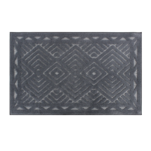 Alfombra de baño y tapete de jacquard de algodón Crom Model gris oscuro de 60x100cm, alfombra lavable de primera calidad, suave y altamente absorbente, hecha en Turquía. - Product Image 2