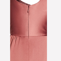 Fabricant de vêtements sur mesure à faible MOQ – Robes de cocktail asymétriques en satin drapé et froncé à une épaule, grandes tailles, pour demoiselles d'honneur