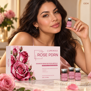 Ampolla de Suero Facial PDRN de Rosa de Marca Personalizada, 5ml x 10 Viales, Esencia Hidratante, Fabricante de Cosméticos de Marca Privada OEM - Product Image 3