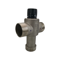 Vanne de mélange thermostatique à 3 voies en acier inoxydable SYBX 2" DN50 pour chauffe-eau solaire, réglable 35-45, à commande automatique, OEM