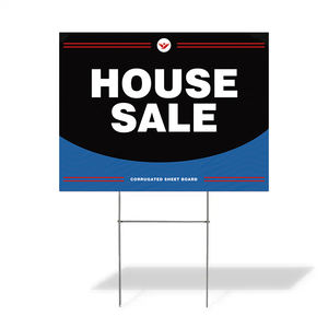 卸売カスタム広告防水リサイクル可能なデジタル印刷ハニカムボードプラスチックヤードサインHステークス付き - Product Image 5