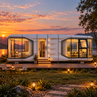 Capsule spatiale de luxe préfabriquée, maison modulaire mobile, mini-maison pour complexe hôtelier, glamping, hôtel, séjour en famille