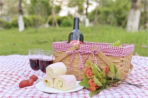 Portable Picnic Basket Ice Sunflower Really Cool 4 Persons Set Cooler Double Lid 8 Person Expandable Weaving <strong>Valentines</strong> <strong>Hamper</strong> - Product Image 5
