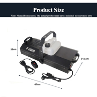 Projecteur LED professionnel 3000W à commande DMX512, homologué IP33, produit un effet de brouillard super puissant pour la scène, directement de l'usine