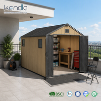 Abri de jardin Kenda Apex 8x12 pieds résistant aux UV : Abri à outils extérieur pour jardin et fournitures
