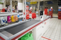 Bande transporteuse de supermarché portable en PVC noir haute résistance, durable et résistante à l'usure