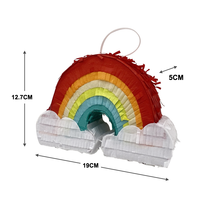 Piñata Magique Arc-en-ciel EASTERN Mini, Faite à la Main en Papier de Soie/Carton, Décoration de Fête Intérieure pour Anniversaire d'Enfant ou Fête des Mères