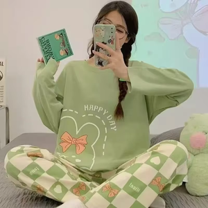 Conjunto de Robe de Terry com Estampa de Desenho Animado para Meninas, Manga Longa, Comprimento Total, Roupas de Lazer para Primavera e Outono - Product Image 6