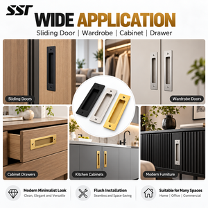 Modern Design Furniture Hardware Door Pull Handles Sliding Door Recessed Handle for Kitchen Cabinet Door - Product Image 6