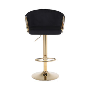 Tables de <span class=keywords><strong>snack</strong></span> chaises chaise de bar <span class=keywords><strong>tabouret</strong></span> haut chaise haute de luxe en velours marron doré pour bar ouvert et fermé - Product Image 2