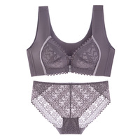 Ensemble soutien-gorge sexy sans bretelles en dentelle pour femme, grande taille, avec armatures, push-up, bonnets couvrants, respirant, lingerie quotidienne pour adultes