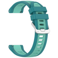 Bracelet de montre de sport en silicone bicolore pour Garmin Forerunner 165 Bracelet de montre étanche doux et respirant 20mm
