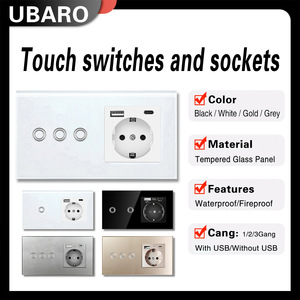 Interruptor Táctil Ubaro Tipo 146, Combinación de Enchufe, 110-240V, Panel Redondo Doble Empotrado, Sensor con Función de Autoprueba - Product Image 5