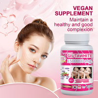 Cápsulas de Glutatión de Marca Privada 1500000mg, Vitamina Antioxidante, Píldoras para Aclarar la Piel, Suplemento de Belleza Antienvejecimiento OEM