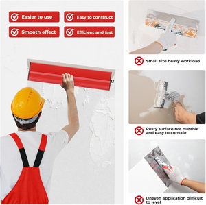 <span class=keywords><strong>Ensemble</strong></span> de 6 lames de raclage pour cloisons sèches en acier inoxydable de qualité industrielle, populaire, pour la décoration murale en DIY, OEM/ODM disponible - Product Image 2