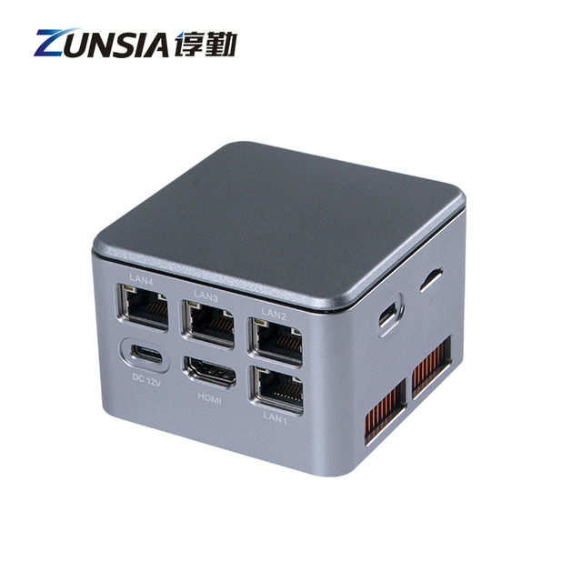 Small 12th Gen Intel Jasper Lake CPU N5105/N6005 Mini Computer Case 16GB DDR4 Win10/Win11 4 LAN 12V Barebone Office/Nuc Mini PC