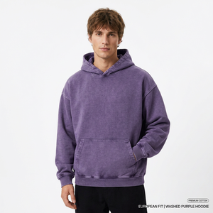 Hoodie homme sur mesure en coton molletonné 450 g/m², coupe ample, teint en pièce, pour marques de streetwear américaines, fournisseur en gros - Product Image 3
