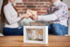 Huchas para dinero, Caja de Ahorro blanca para monedas con asa, Banco de monedas, caja de fondo de viaje para adultos, caja de dinero sombra - Product Image 3