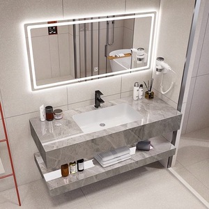 Seamless slate basin ceramic basin integrated washbasin bathroom washbasin hotel B B washbasin - Product Image 1