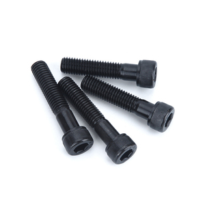 Black Hex Cap <b>Screws</b> Metric Carbon Steel Class 8.8 Coarse Thread 10mm Diameter - Product Image 5