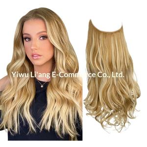 Parrucca da donna in seta sintetica resistente al calore, stile europeo-americano, capelli lunghi ricci con linea di caduta naturale - Product Image 5