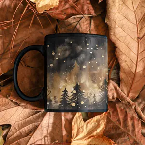 Кружка с изменяющимся цветом, с изображением Золотой природы, исчезающая фото, Волшебная Термочувствительная кофейная кружка