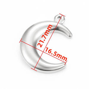 Colgantes de Moda de Acero Inoxidable 316L con Baño de Oro de 14k y 18k, Resistentes al Deslustre, Dijes de Luna para Fabricación de Joyas, Collares y Pulseras - Product Image 6