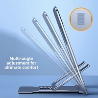 Support de bureau pliable multifonctionnel universel promotionnel en ABS léger pour téléphone et tablette, avec logo personnalisé, idéal pour les paresseux
