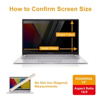 Filtro de Pantalla de Privacidad Antiespía de 2 Vías, Protector de Pantalla Antirreflejos y Anti Luz Azul para Portátil Asus de 14 Pulgadas 16:9 Pantalla Ancha