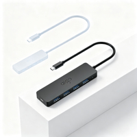 Hub USB-C vers 4 ports USB 3.0, transfert de données haute vitesse 5 Gbps, extension de ports USB pour la maison et le bureau, configuration de travail sur ordinateur portable