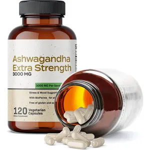 Ashwagandha Ksm-66ราก Ashwagandha แคปซูลนอนหลับดี Ashwagandha ผงยาเม็ดสนับสนุนสมุนไพรเสริมความแข็งแรงเป็นพิเศษ