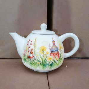 <span class=keywords><strong>Théière</strong></span> en céramique de haute qualité de style <span class=keywords><strong>russe</strong></span> avec impression d'éléments russes - Product Image 4